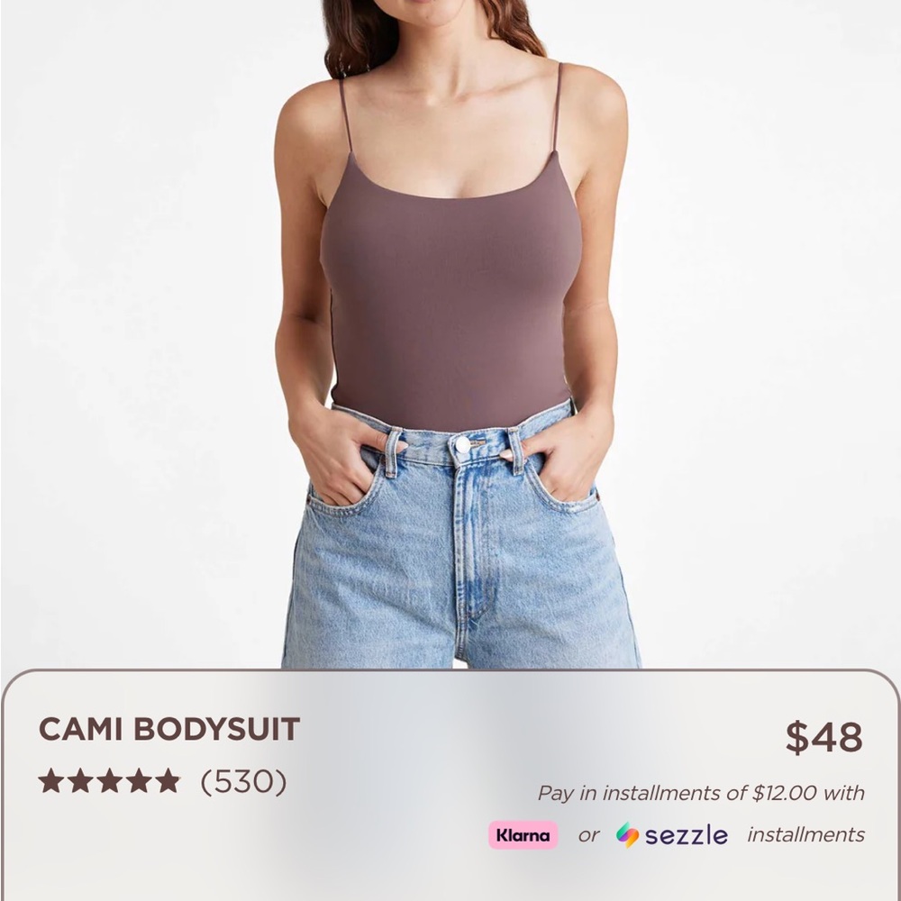 NWOT nuuds cami bodysuit